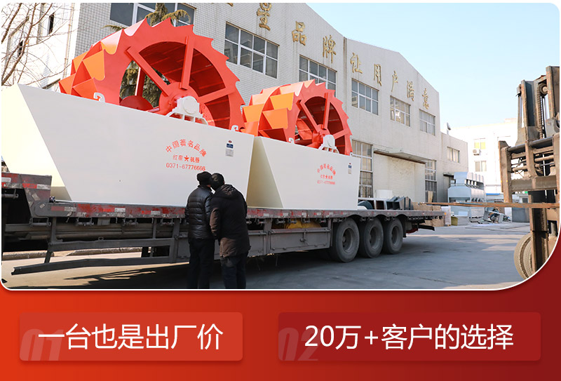 乐鱼洗砂机设备发货现场